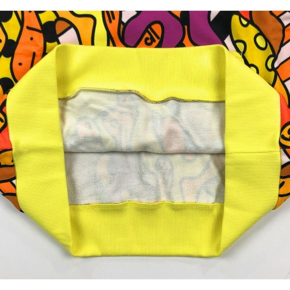 Puma x Romero Britto Art Series AOP Mens Small Yellow Pullover Hoodie Sweatshirt - Picture 9 of 12